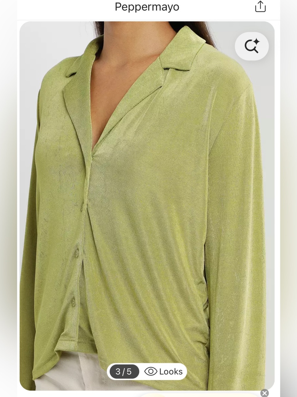 Peppermayo semi shirt lime Button-Down Relaxed Shirt